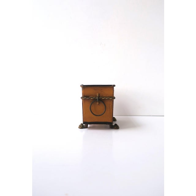 Mid 20th Century Italian Cachepot Plant Holder or Desk Accessory Neoclassical Empire Style, Signed Italy For Sale - Image 5 of 13