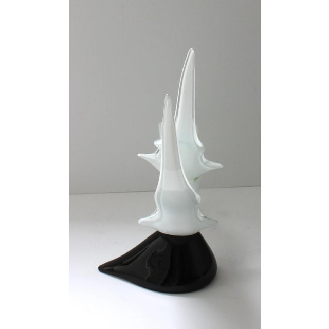 Abstract Soaring Birds Sculpture Licio Zanetti Murano Glass For Sale - Image 3 of 11