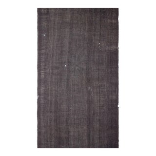 Oversized Dark Brown Turkish Tente Kilim Rug - 10`10" X 21`8" For Sale