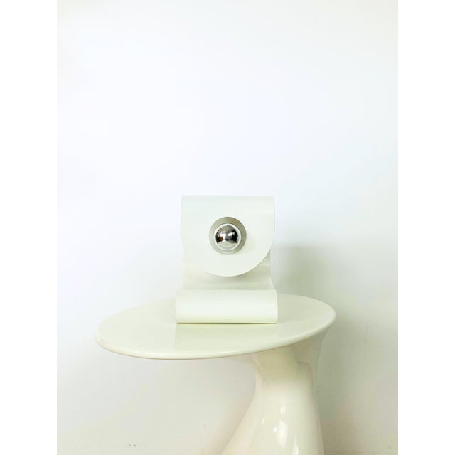 Vintage Curved Sheet Metal Table Lamp by Reggiani, Italy, 1970s For Sale - Image 9 of 9