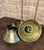 Hollywood Regency Pair of Vintage Stiffel Brass Candlestick Lamps With Brass Shades For Sale - Image 3 of 10