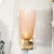 Modernist Hand-Blown Smoked Rose Murano Fluted Glass Sconces With Brass Fittings For Sale - Image 12 of 17