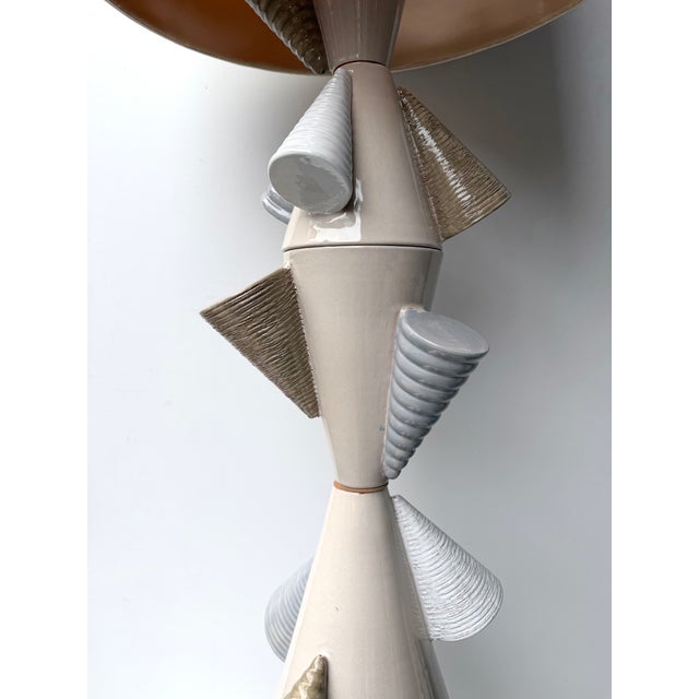Contemporary Ceramic Cones Floor Lamp by Antonio Cagianelli, Italy For Sale - Image 10 of 14