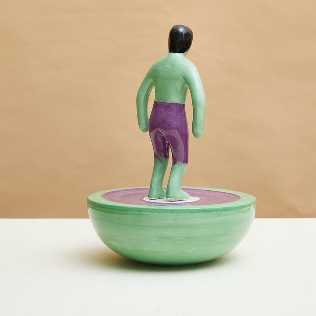 Subbuteo Ornament Sculpture in Double-Mold Ceramic from Artigianato Italiano, in Flawless conditions. Designed from 2000 I...