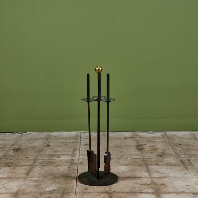 Mel Bogart Fireplace Tool Set For Sale - Image 4 of 13