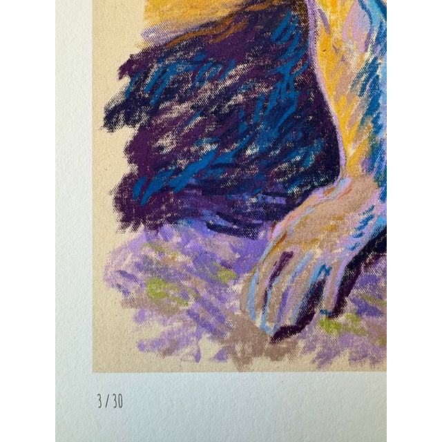 Contemporary Contemporary Post-Impressionist Portrait of a Young Man by the River, Viktoria Maliar Artist’s Print, Framed For Sale - Image 3 of 4