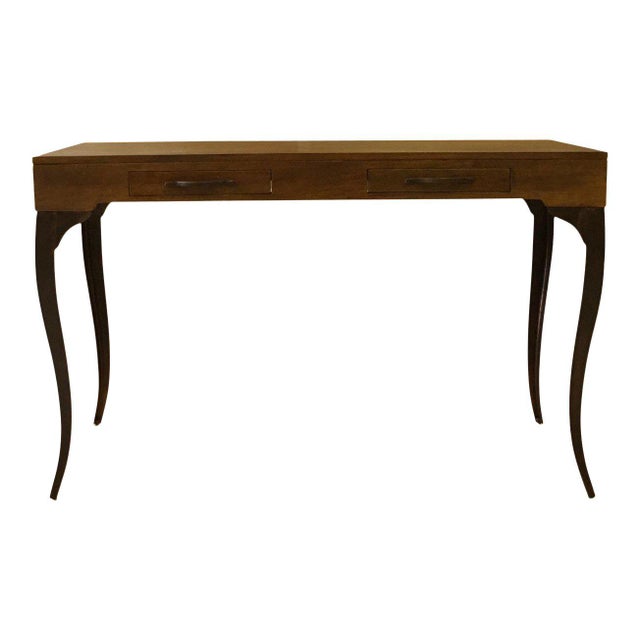 Melange Wooden Console Table With Cabriole Legs Storage Drawers