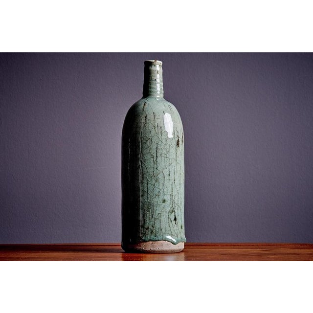 French Studio Pottery Bottle Vase, 1960s For Sale - Image 9 of 10