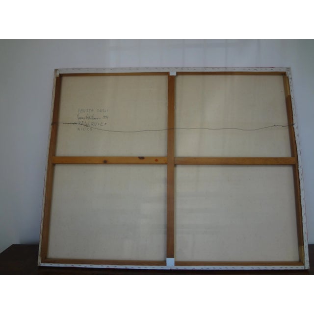 Italian Abstract Oil on Canvas by Fausta Dossi, Milan 1994 For Sale - Image 10 of 14