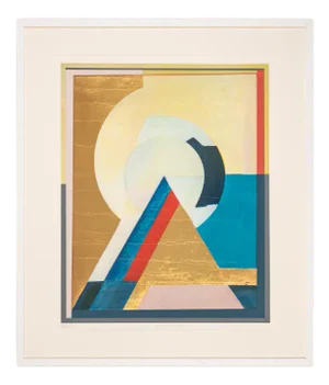 Otto Herbert Hajek, Pyramid, 1992, Color Offset Print on Thick Paper, Framed