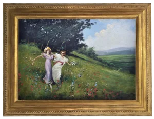 Jean Louis Richard, In the Garden, 2002, Oil on Canvas, Framed