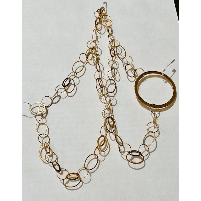 Vintage Lana 14k Gold Double Layer Hoops Necklace, Statement Luxury, Adjustable Clasp For Sale - Image 11 of 12