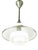 Chrome-Plated and Opaline Glass Pendant Lamp by Otto Müller for Megaphos, 1930s For Sale