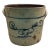 Antique 19th Century American Stoneware Crock or Jardiniere With Blue Eagle Folk Art Decoration For Sale