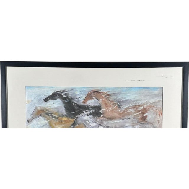 Mid 20th Century Vintage Ettore Ted DeGrazia Free as the Wind Framed Southwestern Horse Art Print For Sale - Image 5 of 12