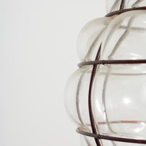 1930s Vintage Murano Style Cage Glass Pendant Light, 1930s For Sale - Image 5 of 6
