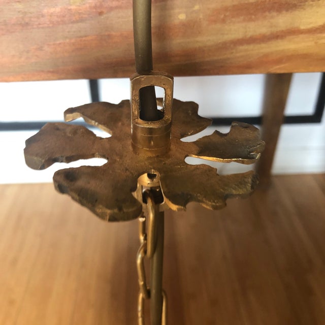 Vintage Crystal and Brass Pendant Chandeliers For Sale In Atlanta - Image 6 of 7