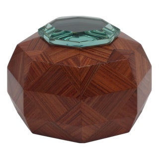 Box in Wood and Glass by Pietra Chiesa for Fontana Arte, 1940s For Sale