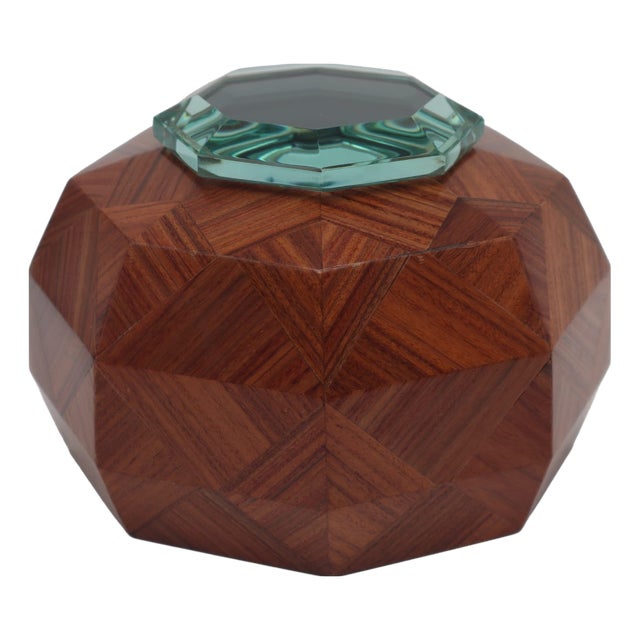 Box in Wood and Glass by Pietra Chiesa for Fontana Arte, 1940s For Sale
