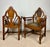 Spanish Revival Armchairs with Carved Crest, 1920s, Set of 2 For Sale - Image 6 of 11