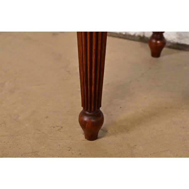 Ethan Allen French Regency Louis XVI Carved Cherry Wood Bedside Chest For Sale - Image 12 of 17