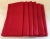 Nice woven fabric red napkins. Set of 6