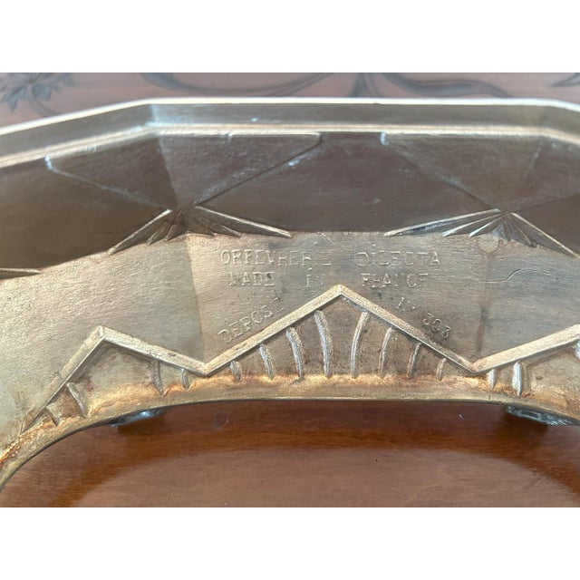 French Art Deco Silver-Plated and Glass Centerpiece by Orfèvrerie Dilecta, 1930s For Sale - Image 13 of 18