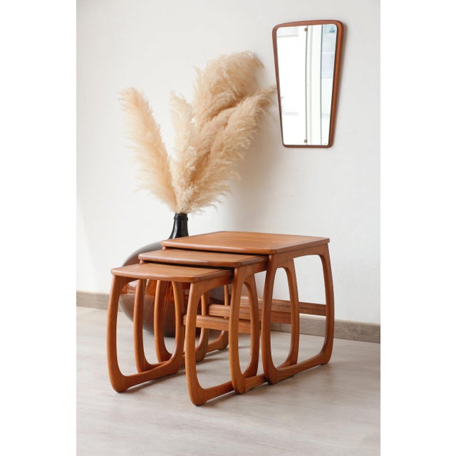 Wood Vintage Teak Nesting Tables from Nathan, 1960s, Set of 3 For Sale - Image 7 of 18