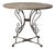 19th Century Belgian Marble Top Round Iron Table For Sale