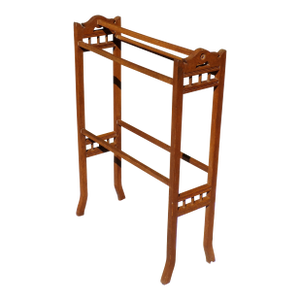 Antique Victorian Aesthetic Movement Solid Oak Towel Rail Quilt Rack