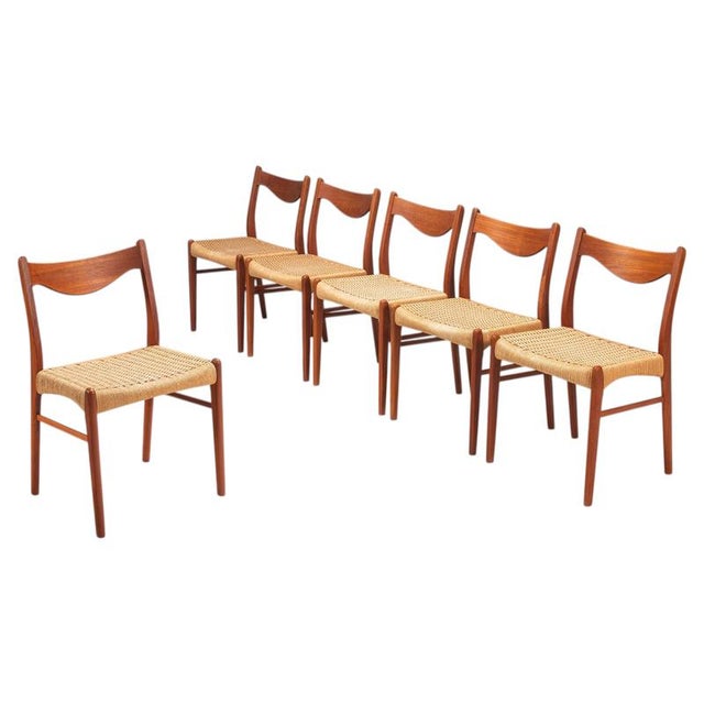 Teak Dining Chairs Glyngore by Arne Wahl Iversen, Denmark, 1960, Set of 6 For Sale - Image 17 of 17