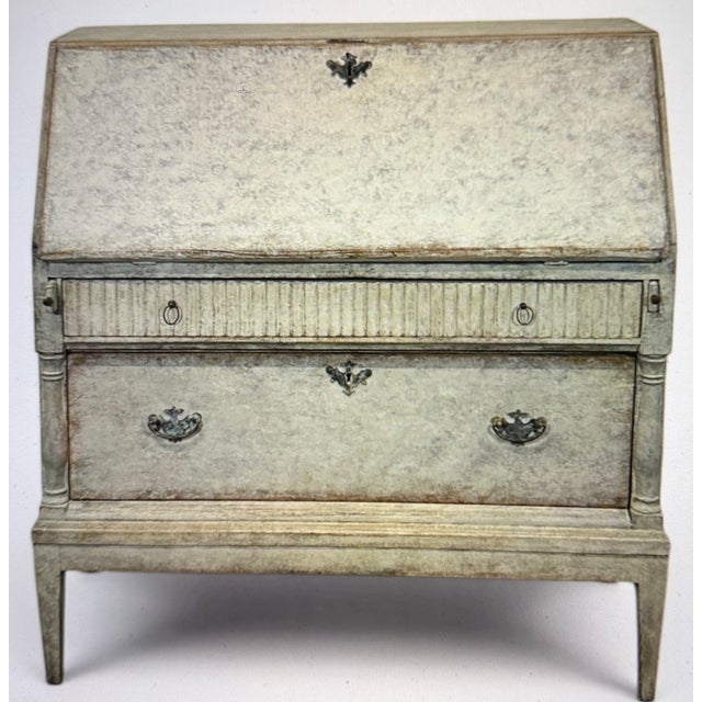 Antique Gustavian Secretaire in Wood, 1860 For Sale - Image 6 of 6
