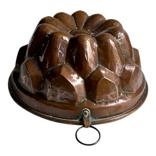 Early 20th Century Hammered Copper Mould For Sale