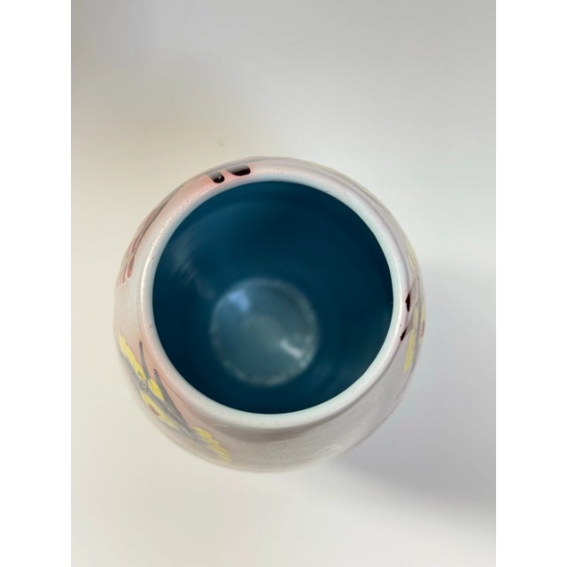 Ceramic Mid 20th Century Hand Painted Ceramic Vase With Stylized Horses For Sale - Image 7 of 9