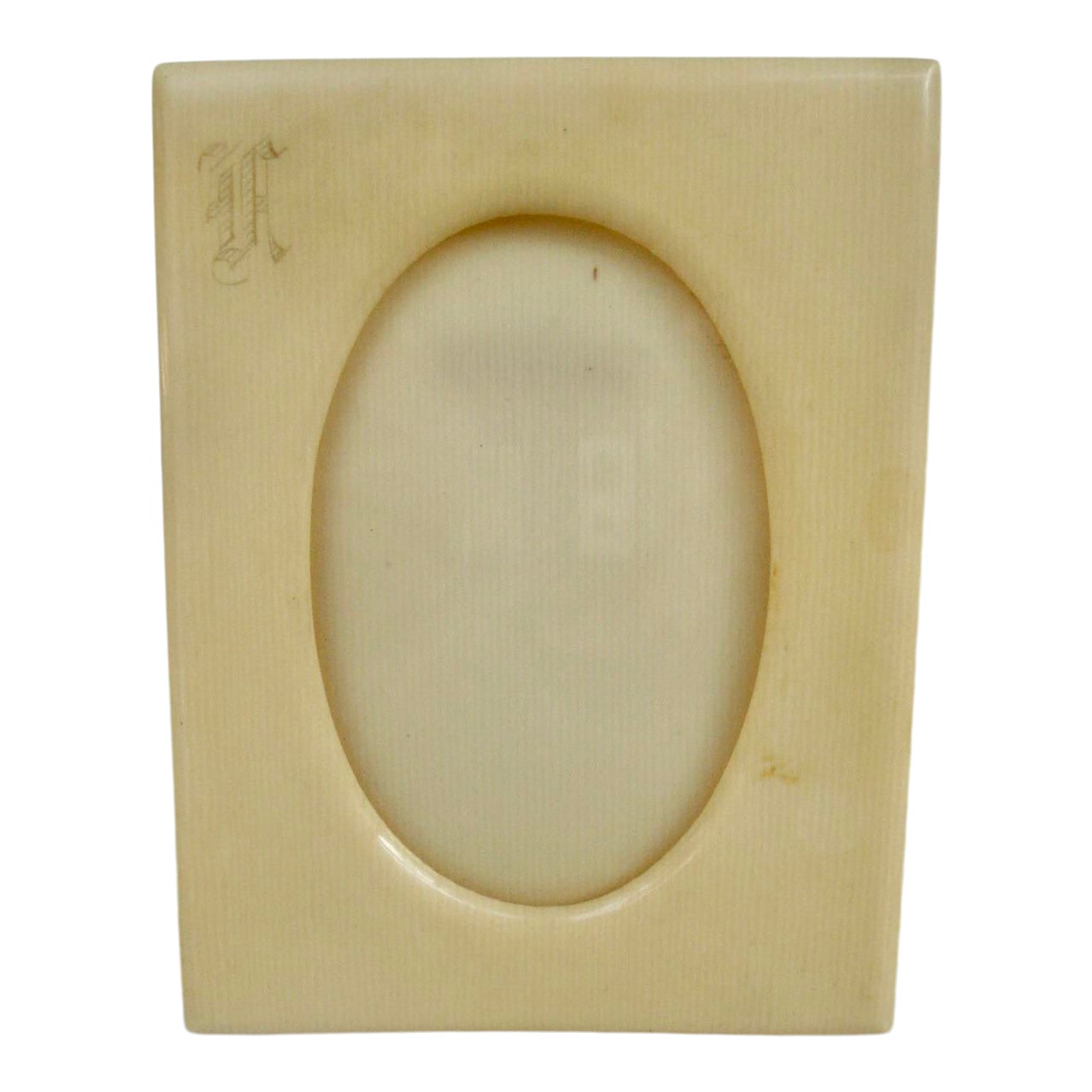 Miniature French Ivory Celluloid Oval Picture Frame Chairish