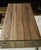 Wood Modern Glass Waterfall Writing Desk / Minimalist Faux Bois Console With Drawer For Sale - Image 7 of 8