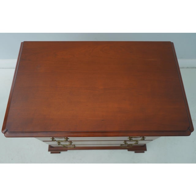 1980s Louis Irion Bench Made Walnut Bachelor Chest For Sale - Image 5 of 12