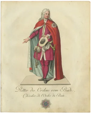 Schwan, Knight of the Order of the Bath, 18th Century, Hand-Colored Engraving
