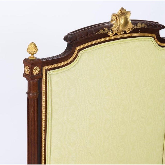 Antique Louis XVI Revival French Mahogany Firescreen, 1870s For Sale - Image 6 of 18