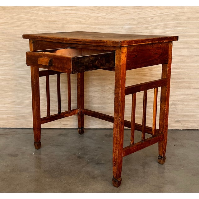 Early 19th Century Folk Art Side Table or Desk, Scandinavia For Sale - Image 9 of 11