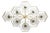 21st Century Hive Satin Brass Clear Murano Flush Mount by Fabio LTD For Sale