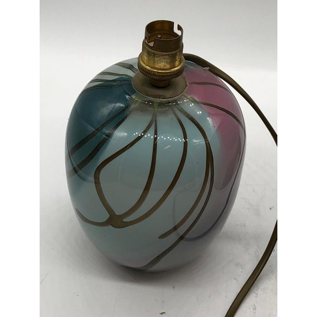 Blue Vintage Table Lamp by Claude Morin, 1980 For Sale - Image 8 of 14