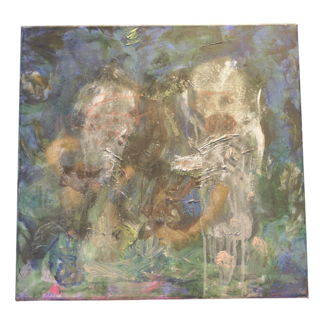 Abstrakte Figuren, Oil on Canvas, Circa 2000 For Sale