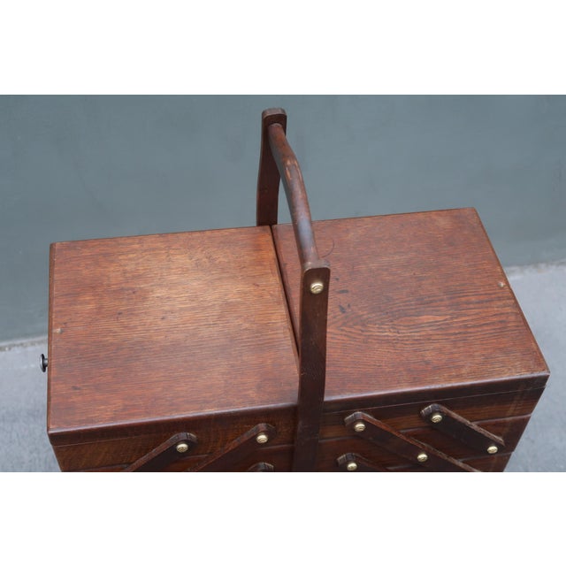 1960s French Mid-Century 1960 Sewing Box For Sale - Image 5 of 11