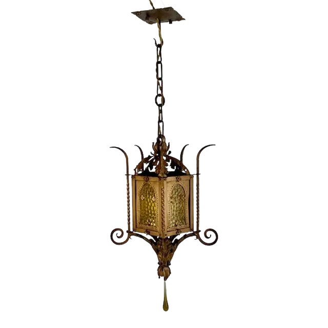 1930'sMizner Style Small Hanging Lantern For Sale