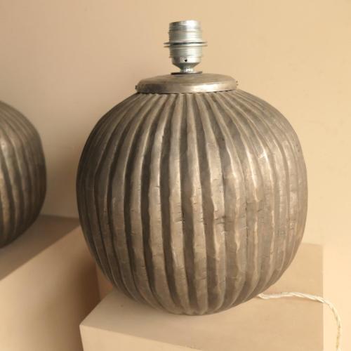 Ribbed Lamps, Set of 2 For Sale - Image 9 of 18