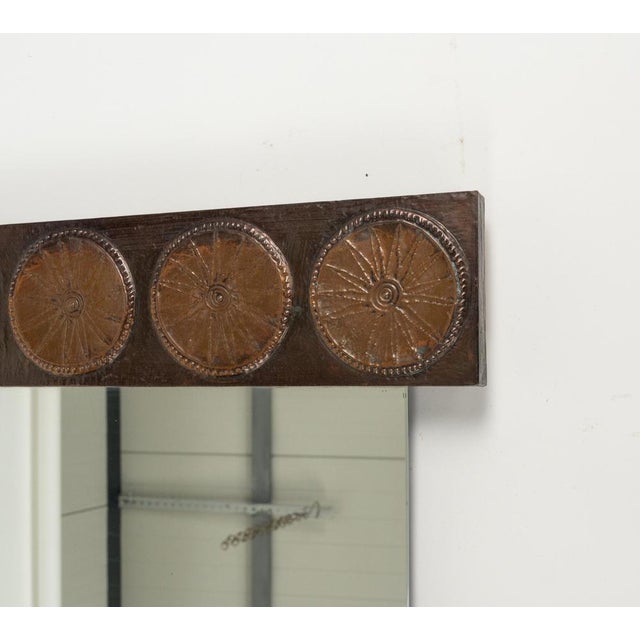 Mid-Century Wall Mirror in Copper attributed to Santambrogio & De Berti, Italy, 1960s For Sale - Image 15 of 18