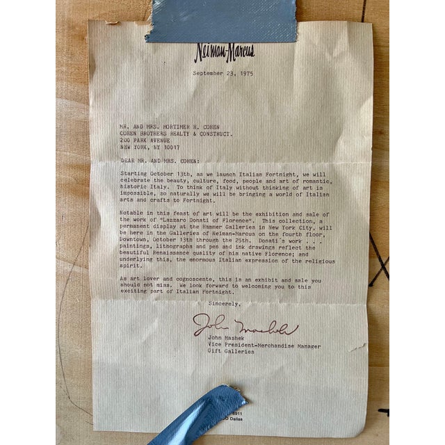 1960s Lazzaro Donati, Italian Modernist Surrealist Woman Colorful Oil Painting Lazzaro Donati, 1961 For Sale - Image 5 of 17