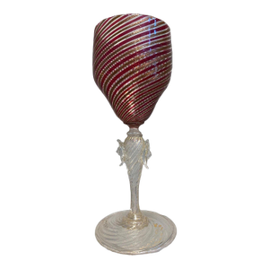 Vintage Wine Glasses Attributed to Salviati