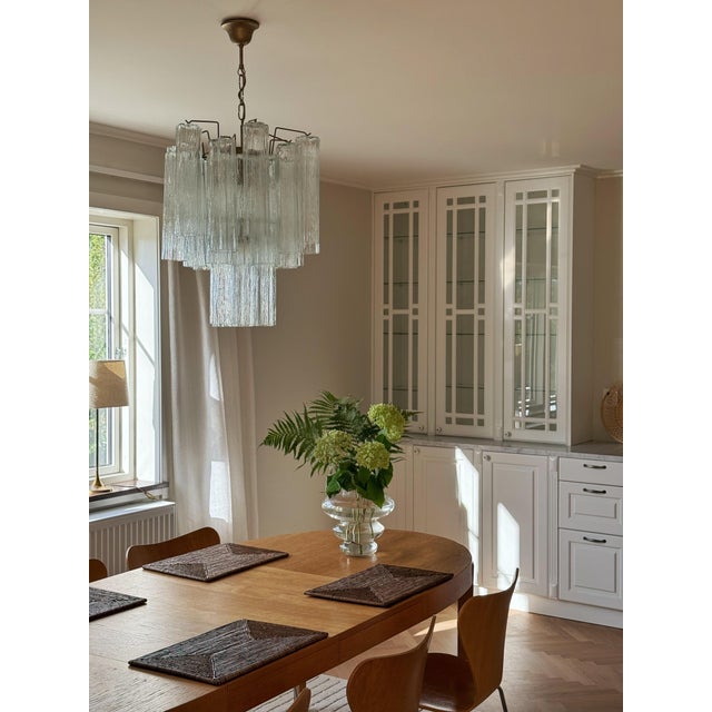 Classic Hallway Murano Chandeliers Tronchi in the style of Venini, Set of 2 For Sale - Image 3 of 9